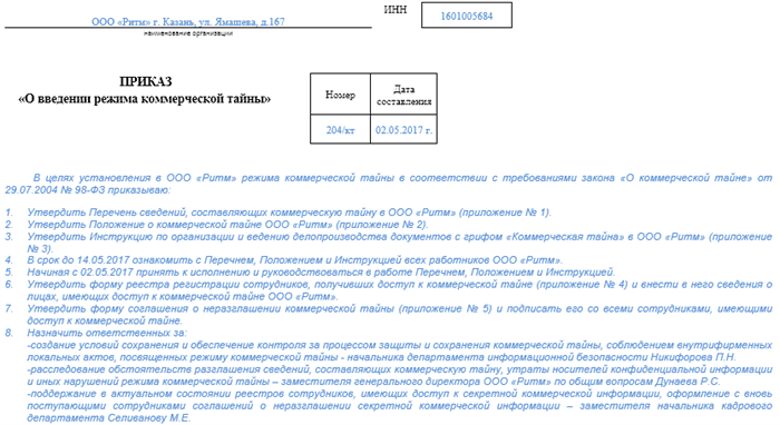 Что будет за распространение данных, относящихся к коммерческой тайне